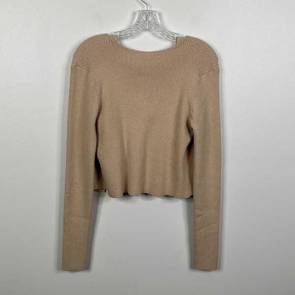 NIA Long Sleeve Button Front Cropped Olivia Coordinating Twin Set - Picture 4 of 6